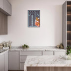 Poster Spritz Aperol con tipografia retrò e bicchiere arancione, graphic design vintage per angolo bar