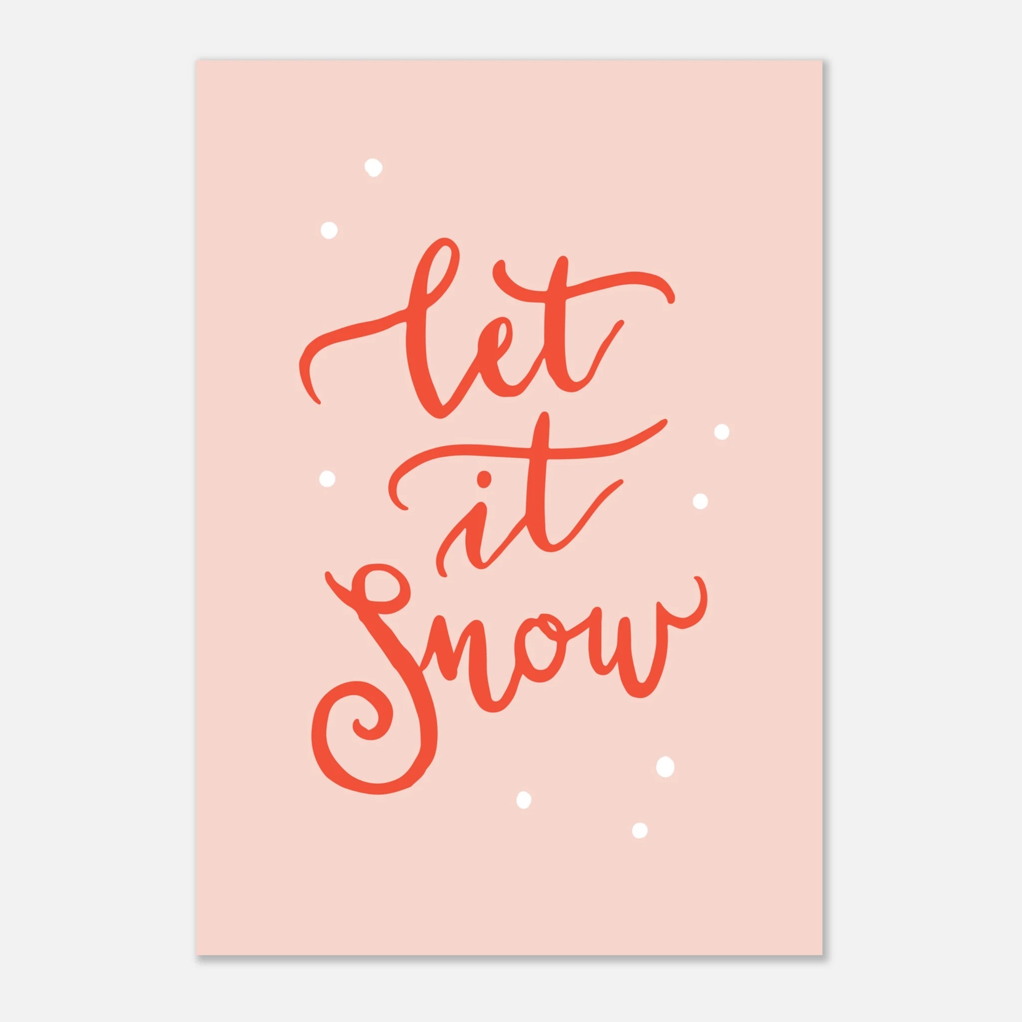 Poster tipografico invernale Let It Snow in stile vintage