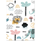 Poster illustrati per cameretta bambini con animali e personaggi colorati