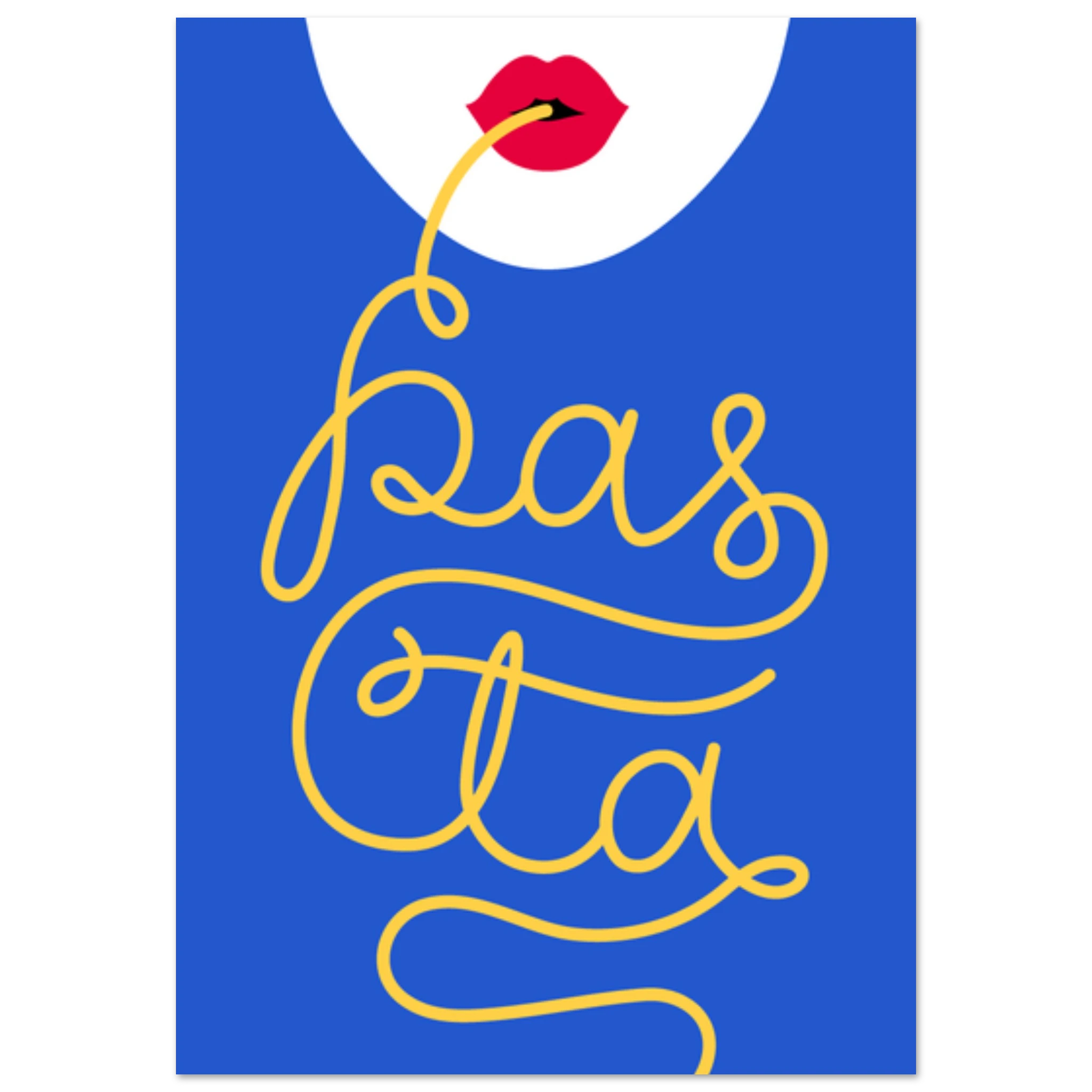 Poster tipografico ironico con stile italiano moderno