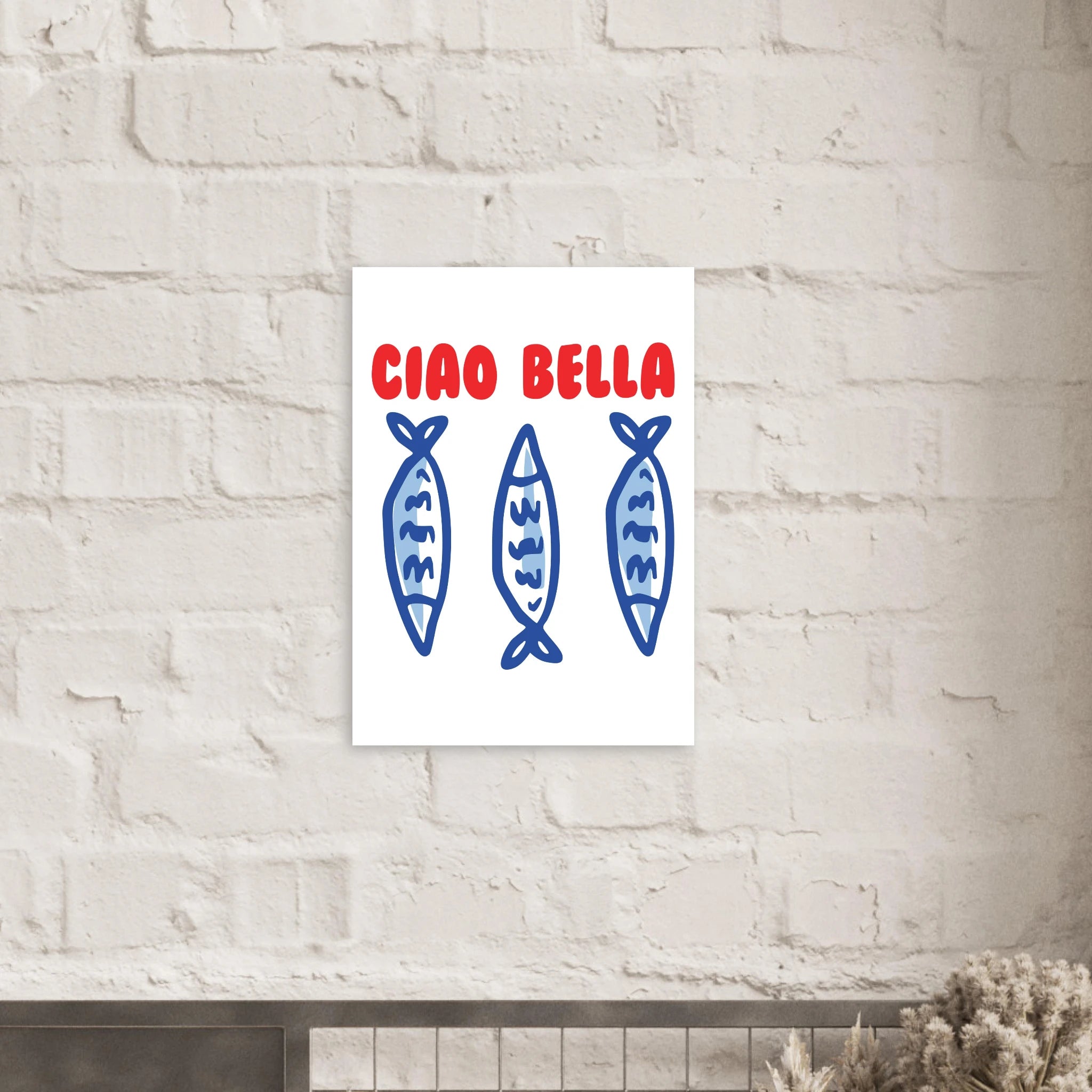 Poster tipografico Ciao Bella, icona dello stile di vita italiano