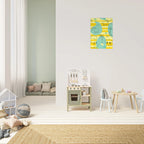 Poster illustrato per bambini con animali del safari, ideale per cameretta e nursery