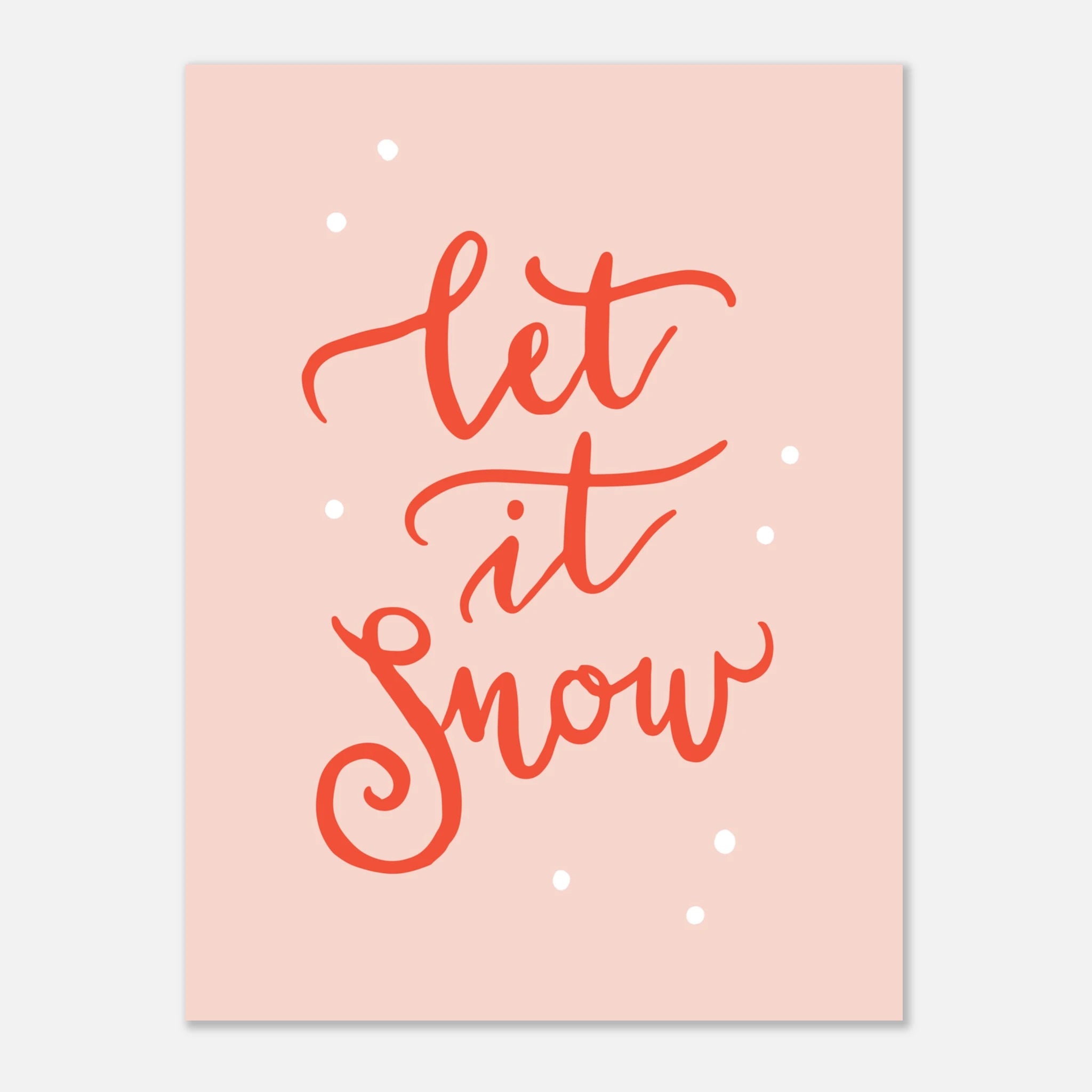 Poster tipografico invernale Let It Snow in stile vintage