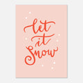 Poster tipografico invernale Let It Snow in stile vintage