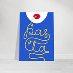 Poster tipografico ironico con stile italiano moderno