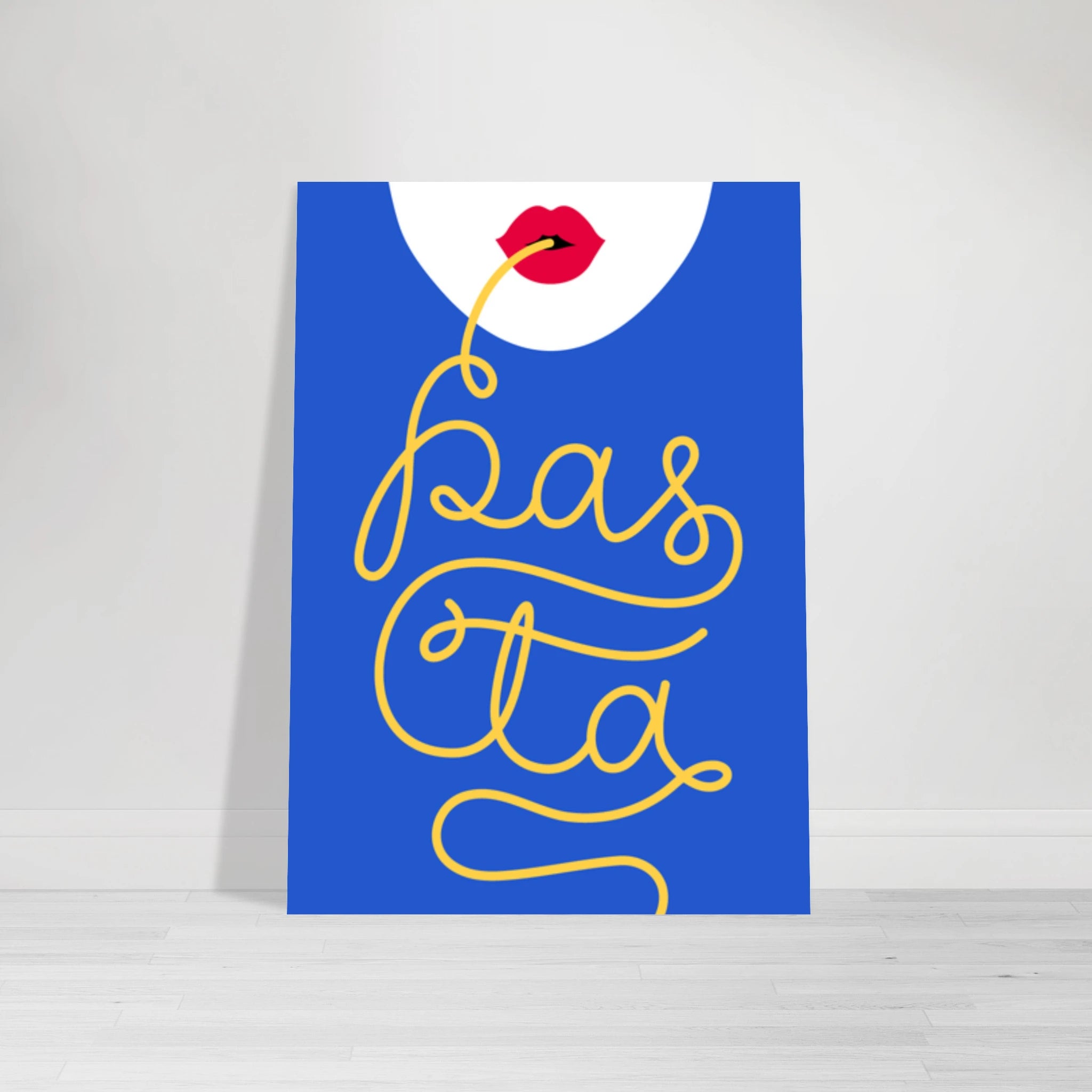 Poster tipografico ironico con stile italiano moderno