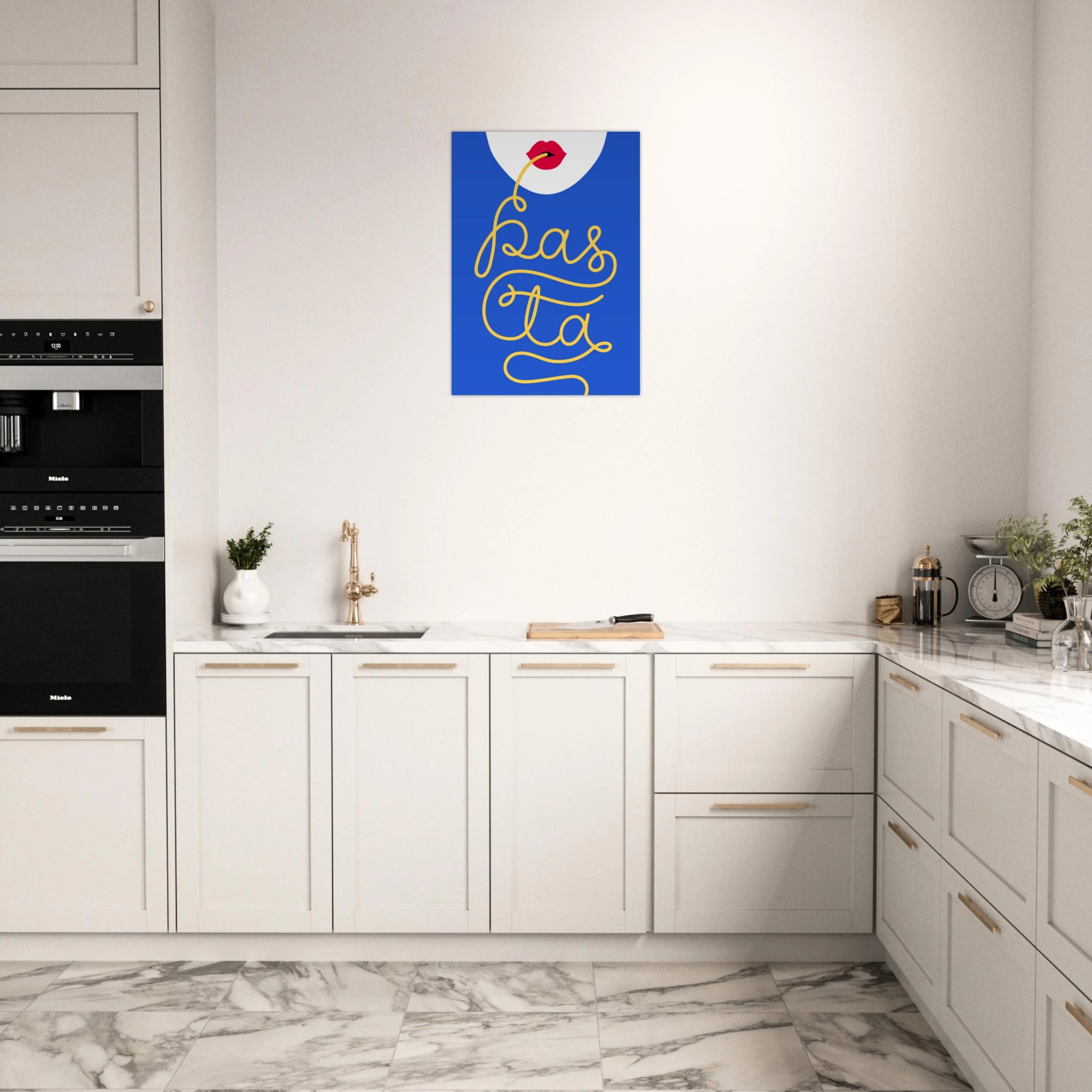 Poster tipografico ironico con stile italiano moderno