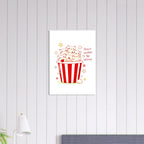 Poster per bambini con gatto illustrato e frase ironica in stile moderno