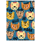 Poster illustrati per cameretta bambini con animali e personaggi colorati