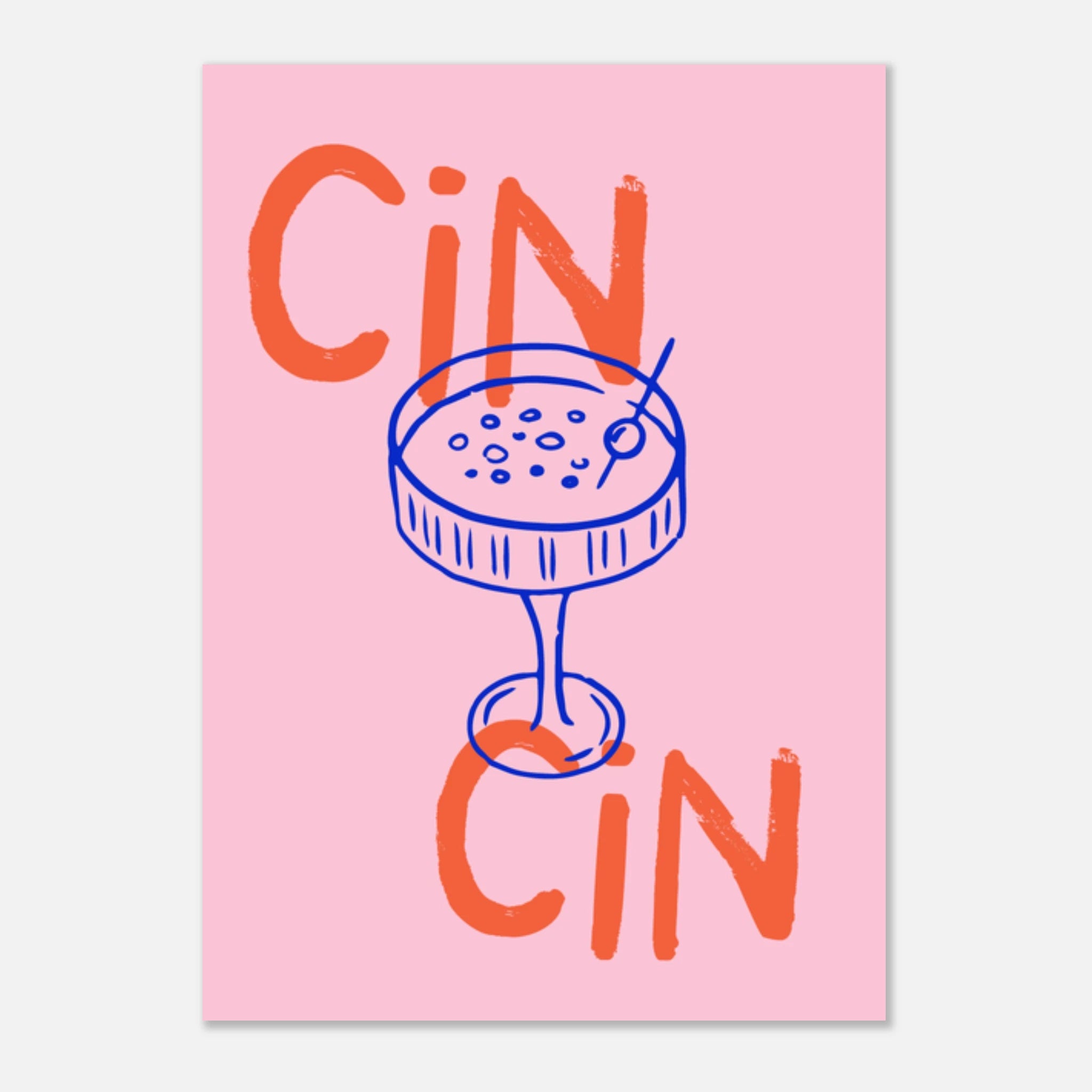 Poster illustrato con brindisi e bicchieri, convivialità all’italiana