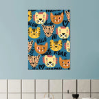 Poster illustrati per cameretta bambini con animali e personaggi colorati