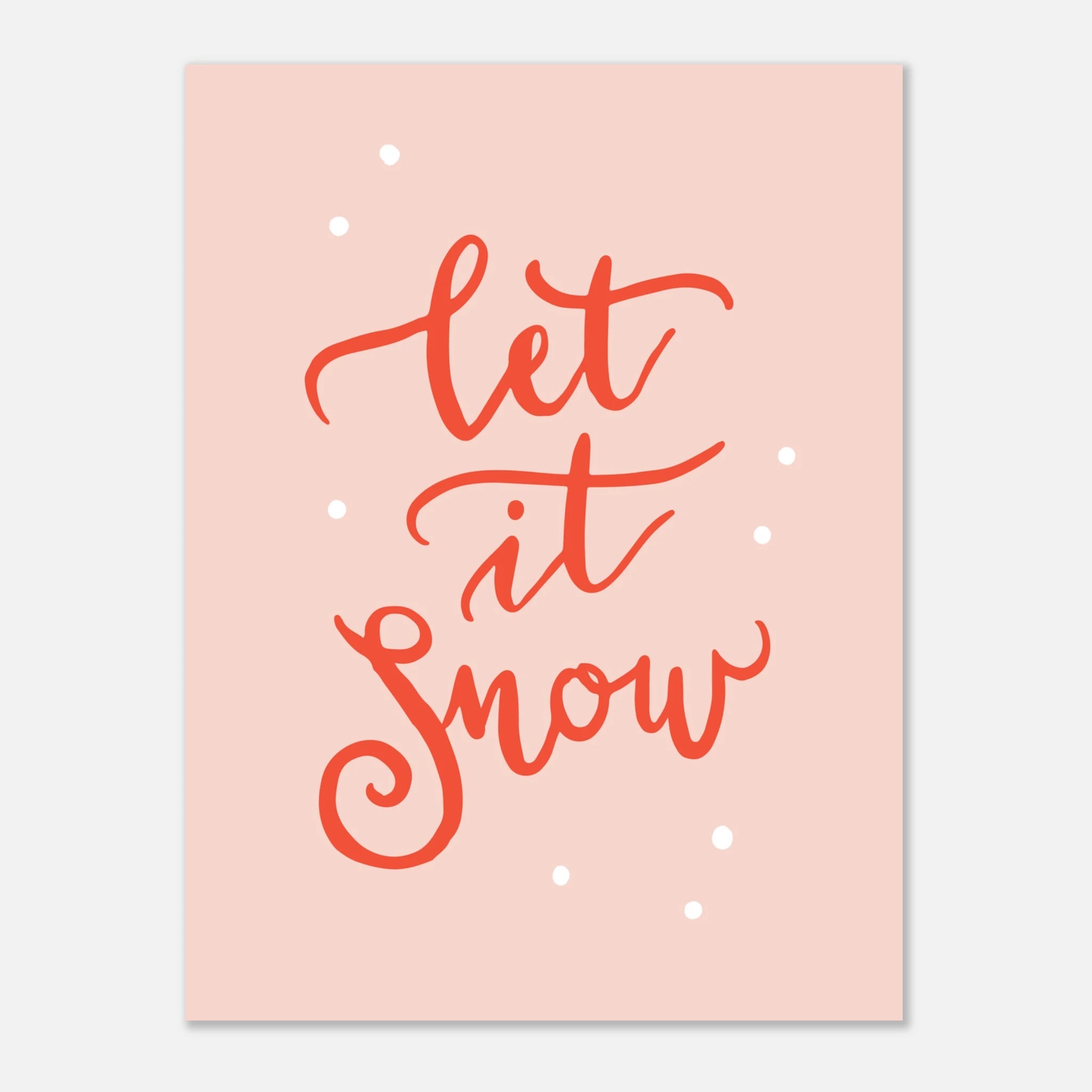 Poster tipografico invernale Let It Snow in stile vintage