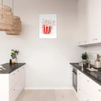 Poster per bambini con gatto illustrato e frase ironica in stile moderno