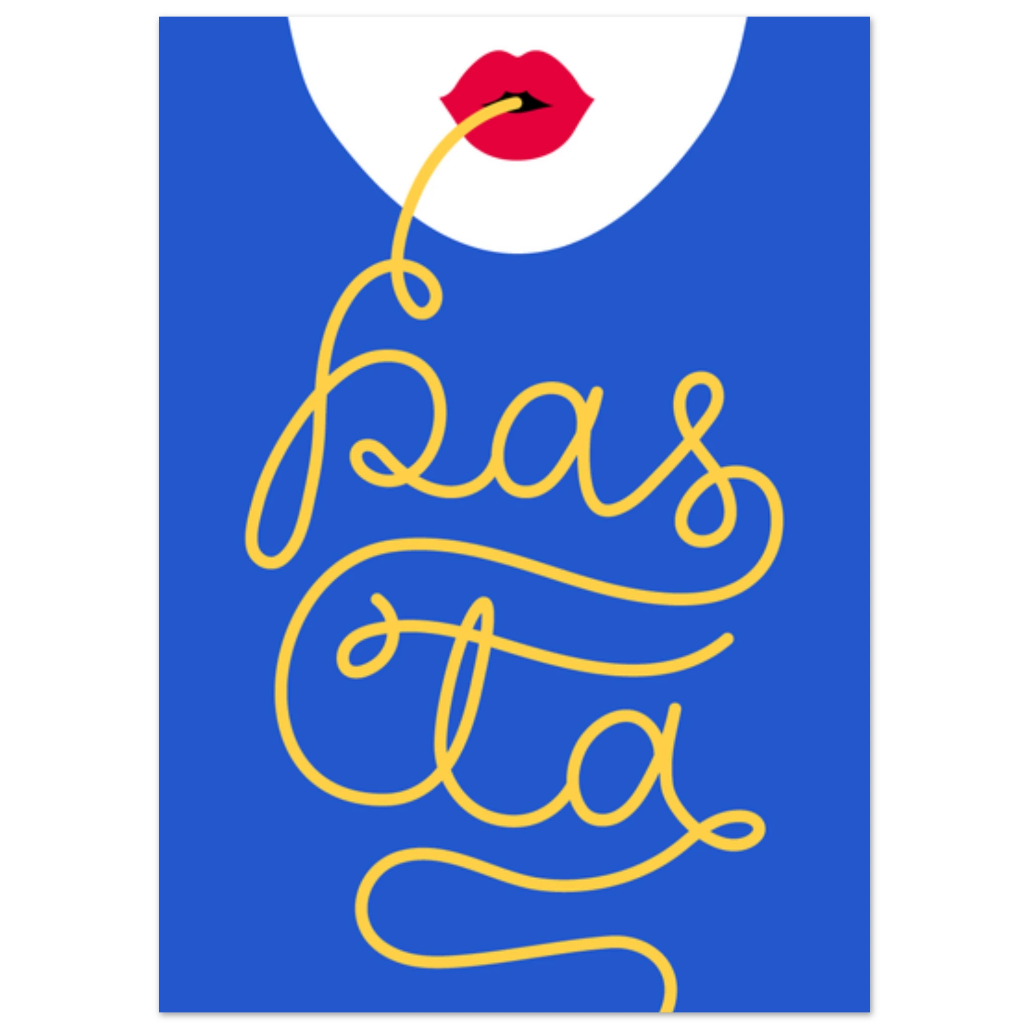 Poster tipografico ironico con stile italiano moderno