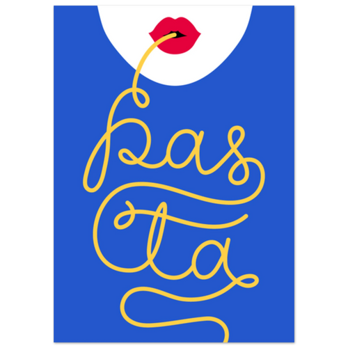 Poster tipografico ironico con stile italiano moderno