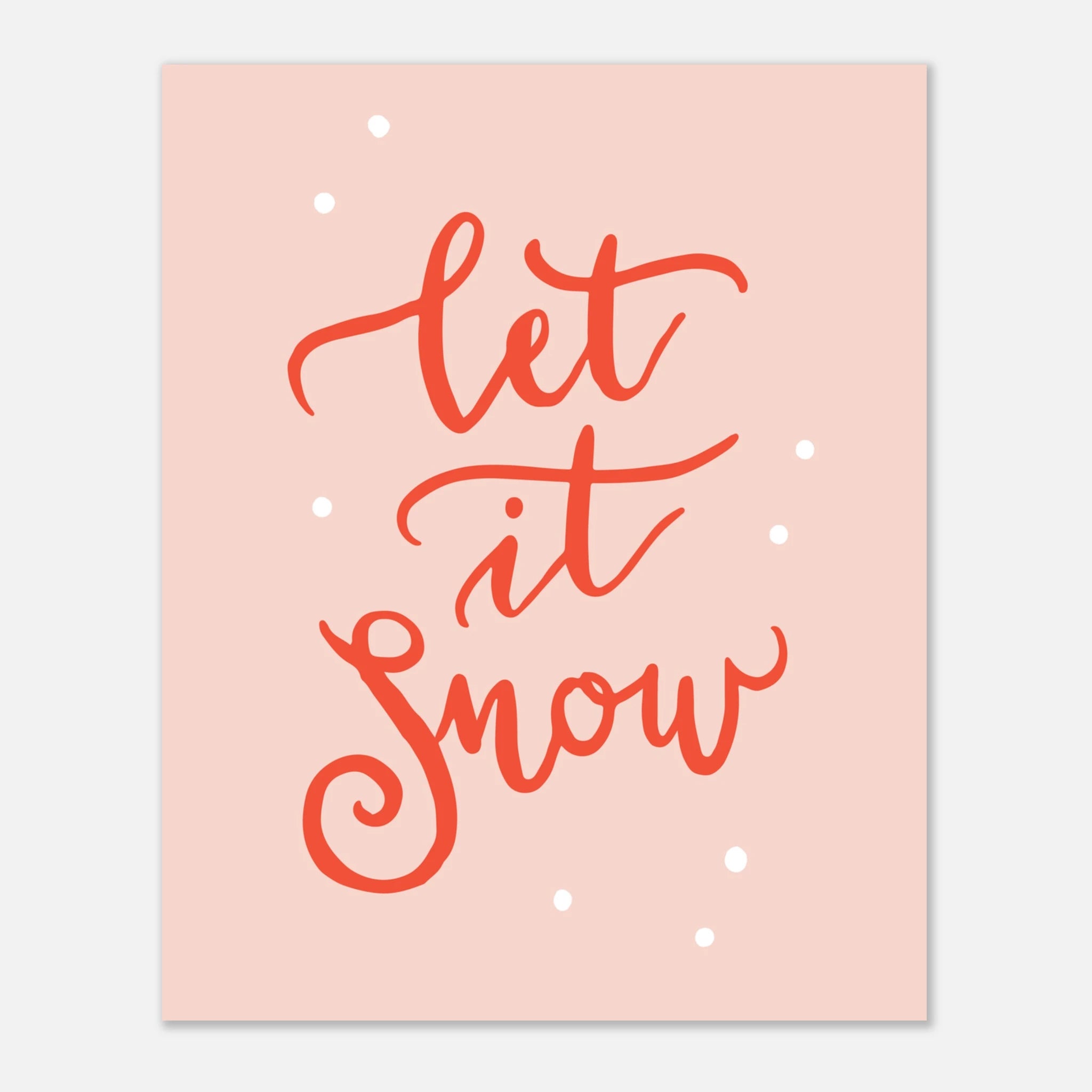 Poster tipografico invernale Let It Snow in stile vintage