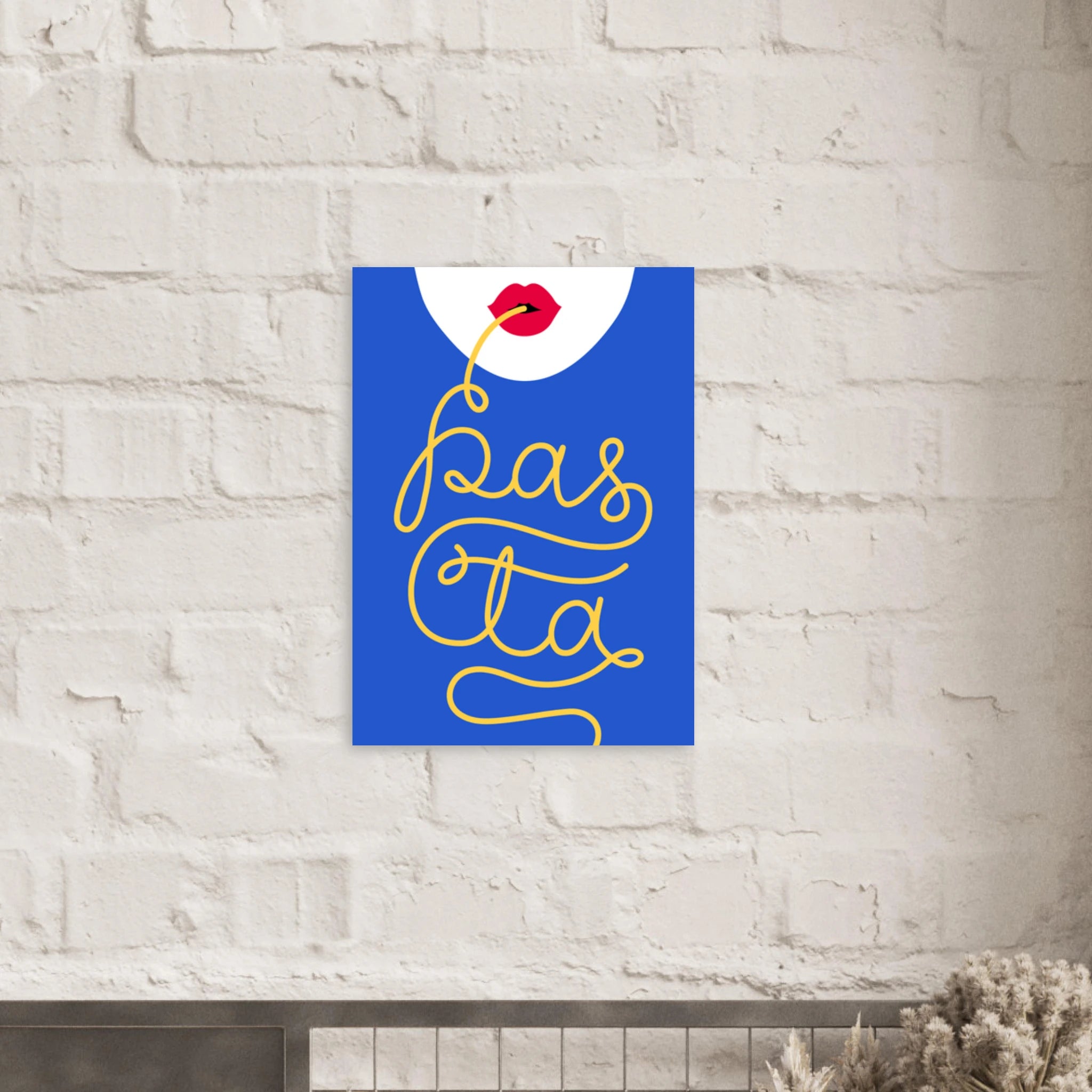 Poster tipografico ironico con stile italiano moderno