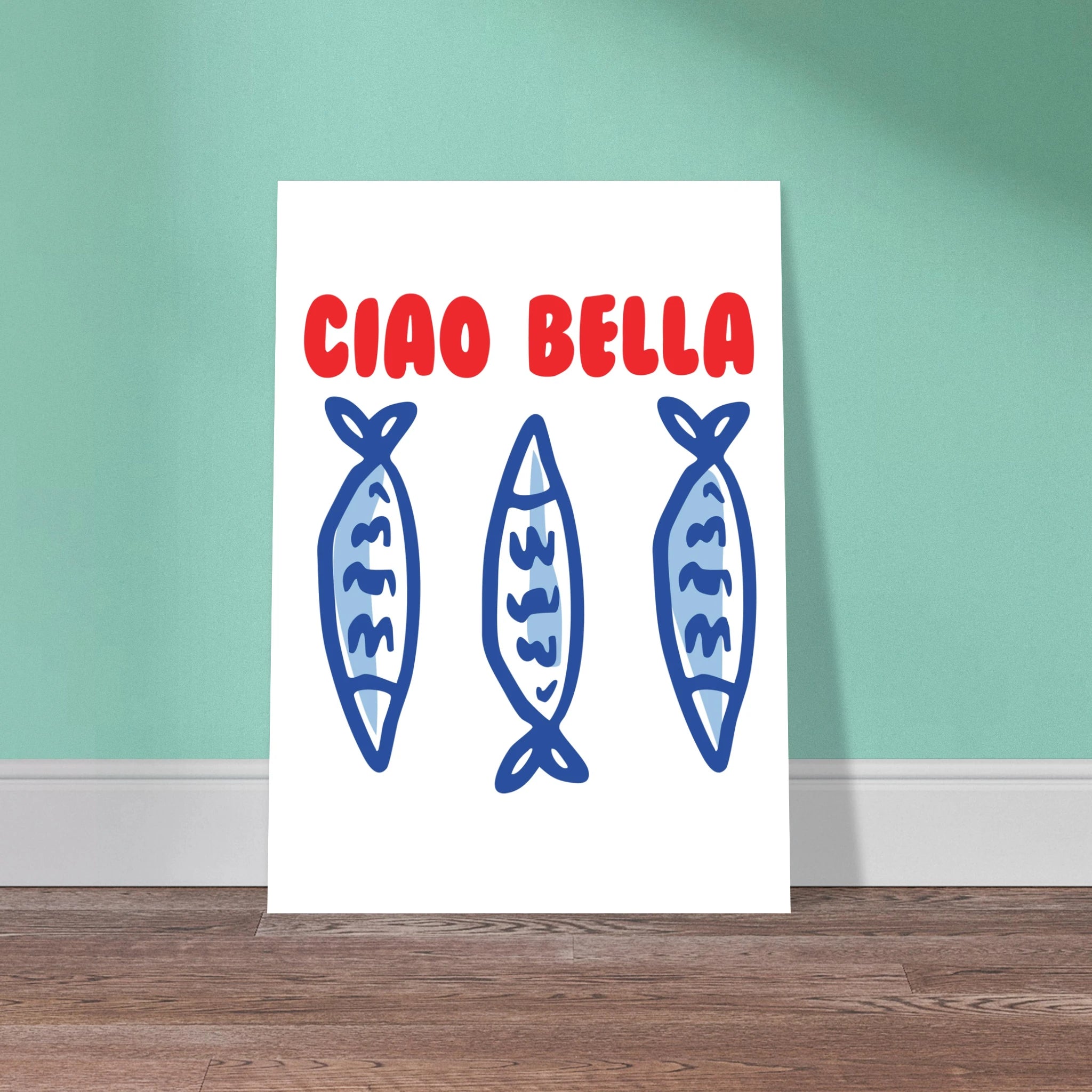 Poster tipografico Ciao Bella, icona dello stile di vita italiano