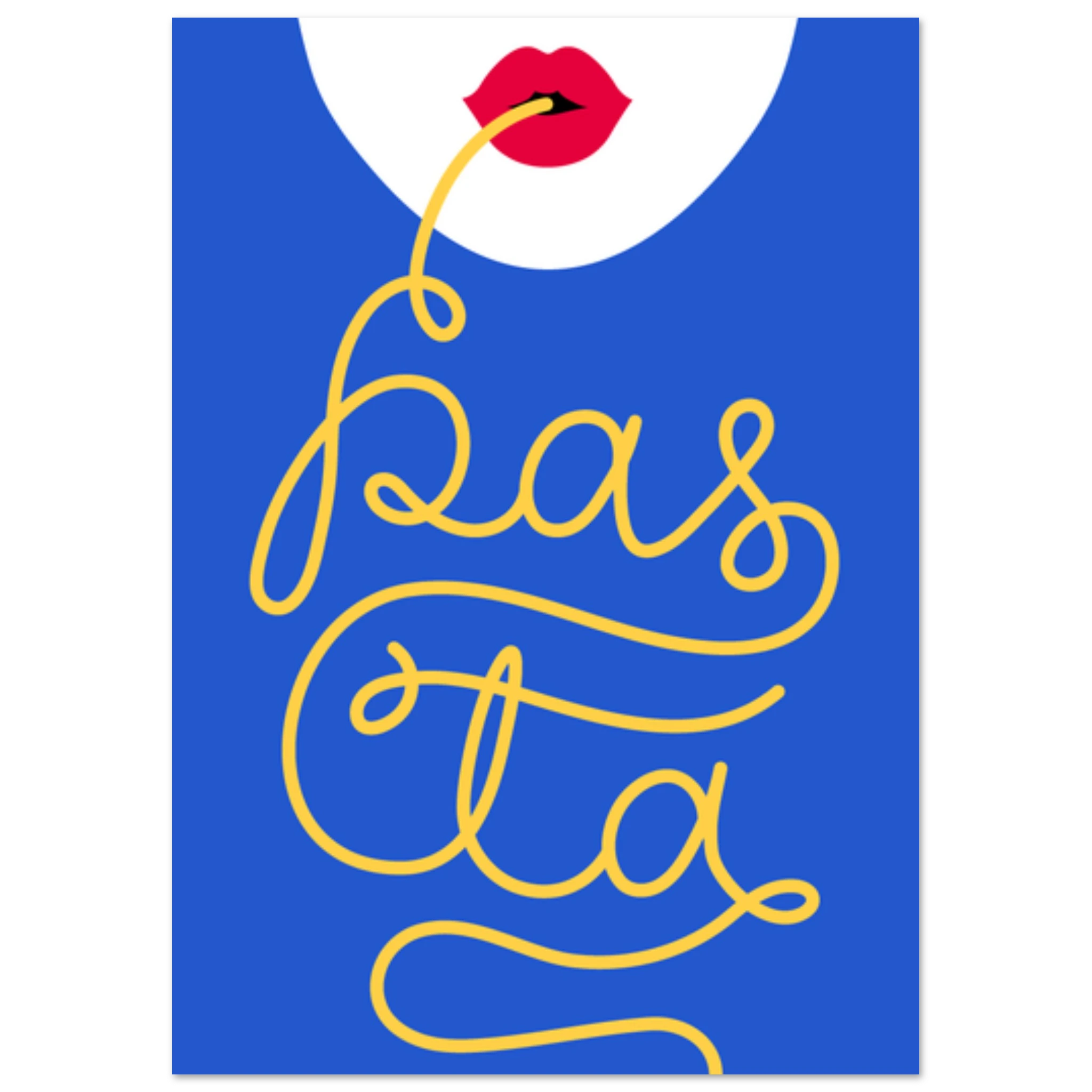 Poster tipografico ironico con stile italiano moderno