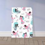 Poster per bambini con cane illustrato in stile dolce e colori pastello