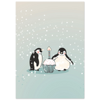 Poster per bambini con animali polari e illustrazione delicata per cameretta