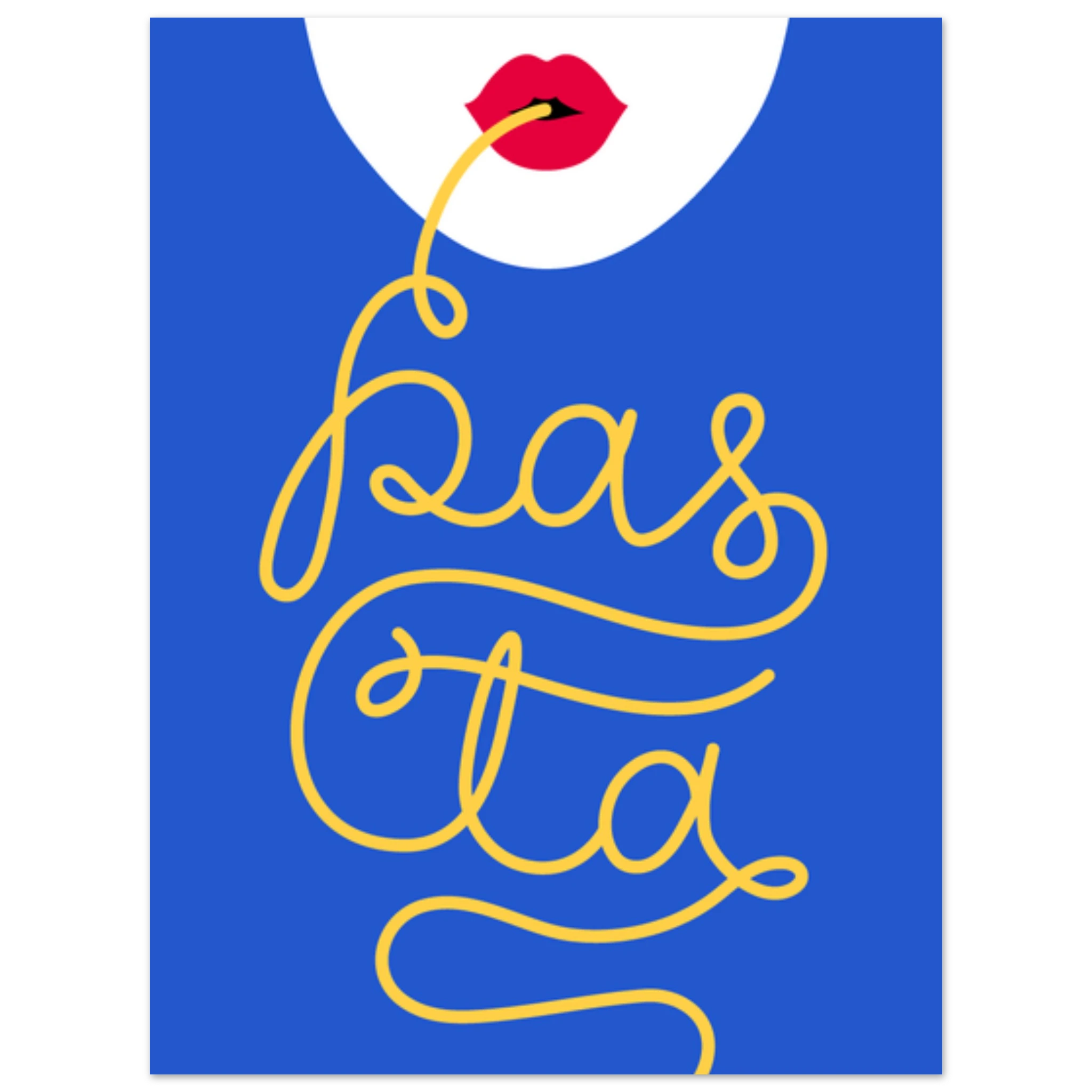 Poster tipografico ironico con stile italiano moderno