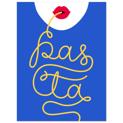 Poster tipografico ironico con stile italiano moderno