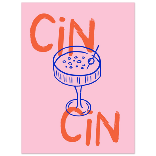 Poster illustrato con brindisi e bicchieri, convivialità all’italiana