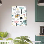 Poster illustrati per cameretta bambini con animali e personaggi colorati