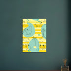 Poster illustrato per bambini con animali del safari, ideale per cameretta e nursery